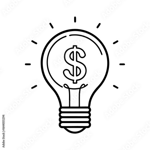 An illuminating vector icon of a light bulb, symbolizing a brilliant idea or powerful innovation