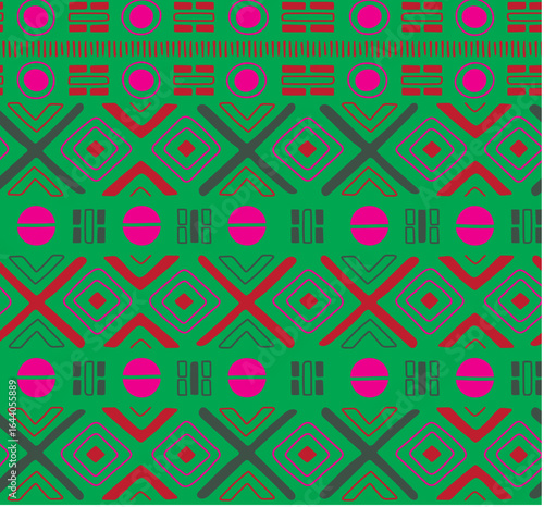 seamless pattern with geometric shapes