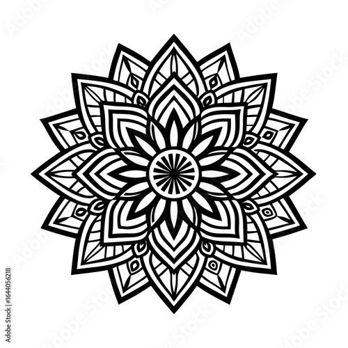 Abstract floral vector illustration with decorative pattern and ornamental design