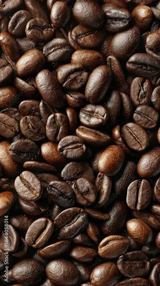 Fototapeta premium Roasted Coffee Beans Close-Up