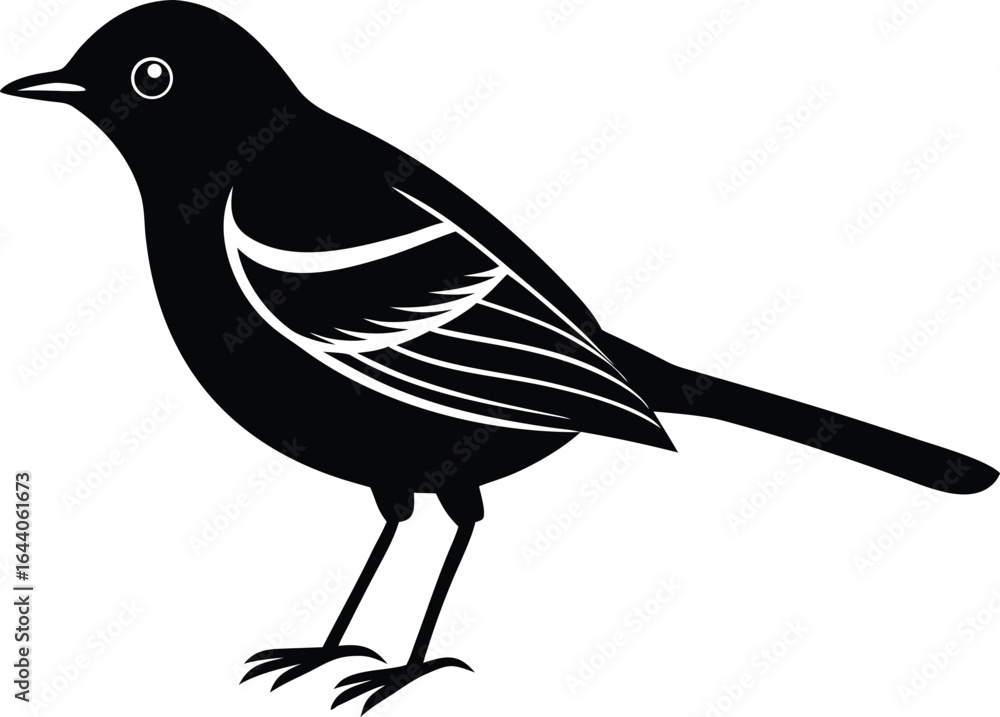 Obraz premium Standing Bird Silhouette Icon