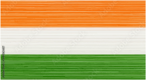 India's tricolor flag displayed with horizontal stripes of saffron, white, and green.