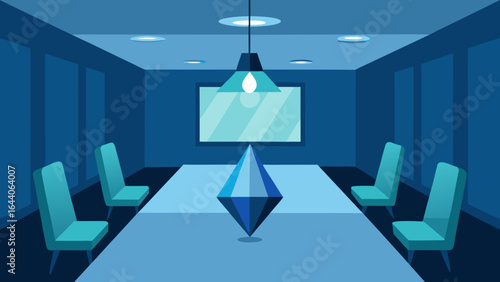 Boardroom with Illuminated Crystal Ceiling Feature