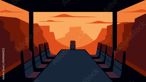 Boardroom with Panoramic Canyon Sunset View