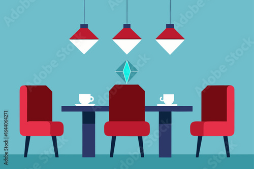 ceo suite velvet chairs crystal pendant