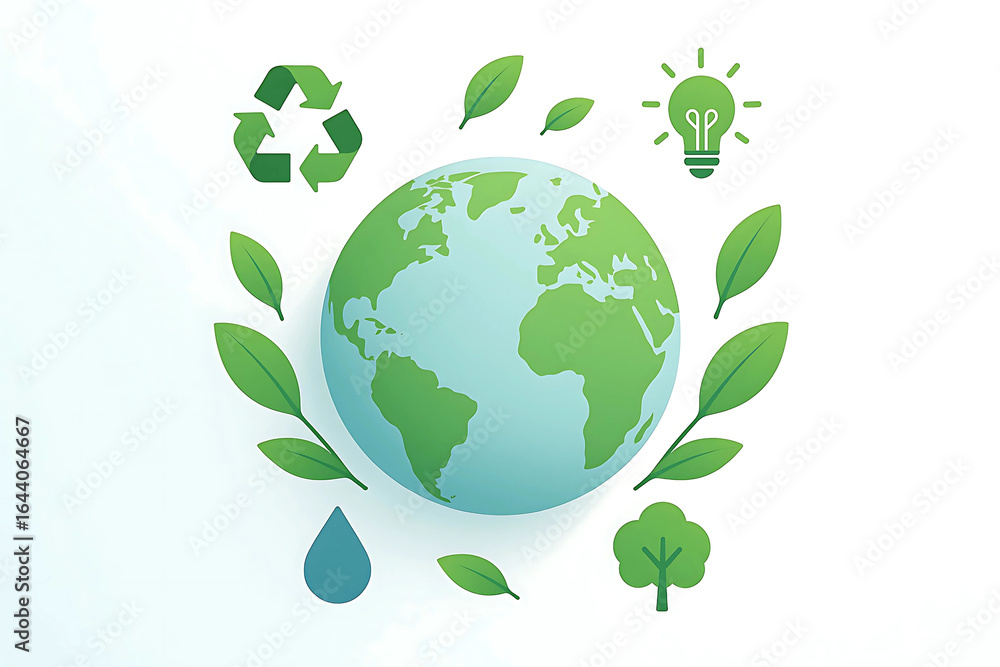 Eco-Friendly World Sustainability, Recycling, and Renewable Energy Concepts Eco-Friendly World Sustainability, Recycling, and Renewable Energy Concepts