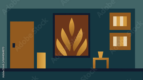 office silk wall textures brass framed art