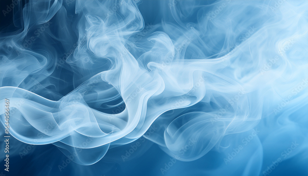 Fototapeta premium blue soft colored cigarette smoke and foggy background