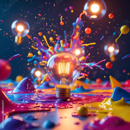 Explosion of Ideas – Abstract Creative Concept