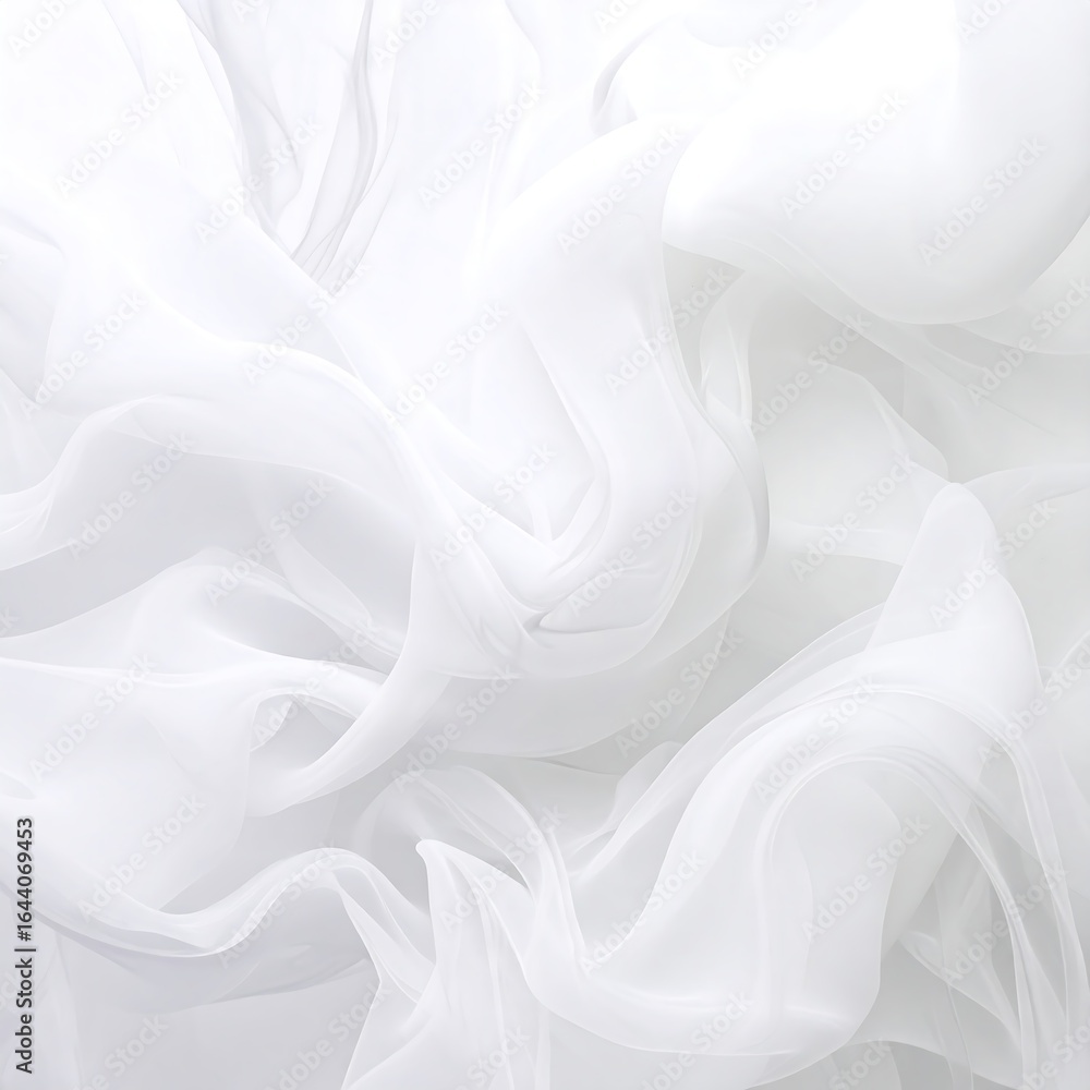 Obraz premium White fabric draped in soft folds