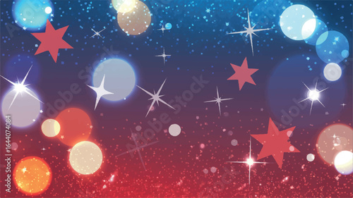 Festive background with stars bokeh and sparkling lights perfect for holidays and celebratory events seasonal theme graphic design