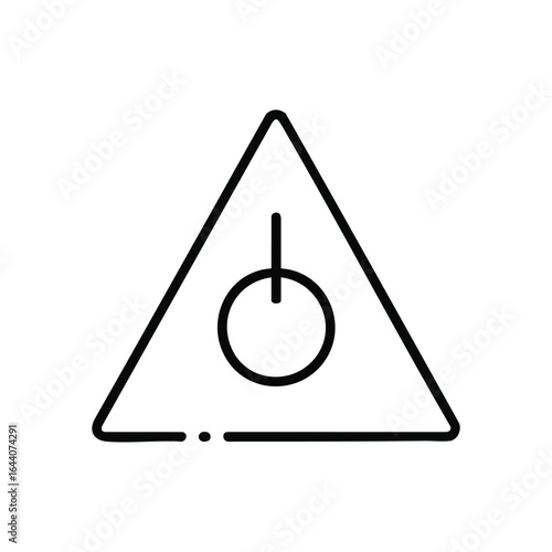 Abstract Triangular Geometric Icon. Sleek visual representation of an ocular shape within a pyramidal structure. Evokes feelings of surveillance, knowledge, and hidden mysteries.