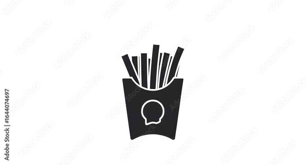 Obraz premium french fries illustration, crunchy fries, fried snack, potato sticks, fast food icon, deep fried potatoes, french fries photo, crispy potato sticks, potato snack, delicious fries, golden potato fries,