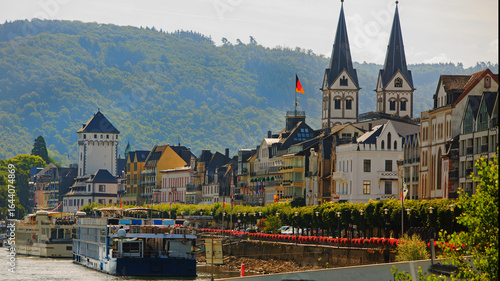 Rudesheim a very pretty village located on the River Rhine, this is a popular place for river boats to stop for tourists to explore