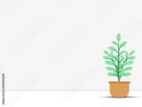 Minimalist White Wall Illustration
