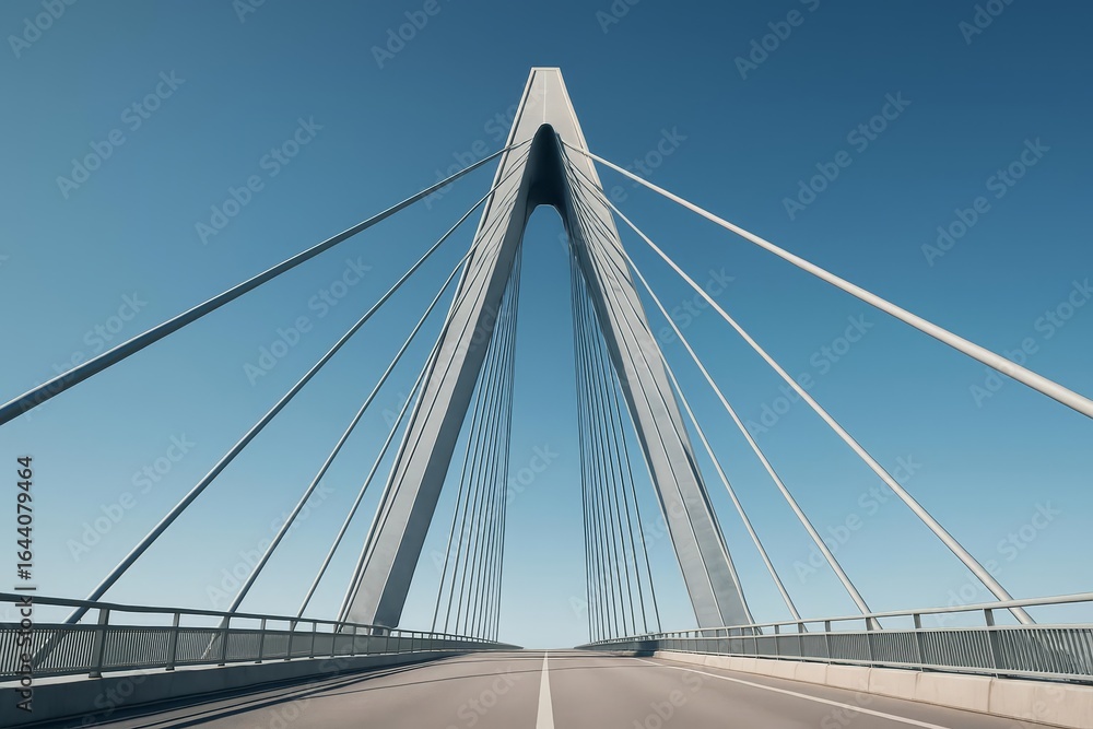 Fototapeta premium Inspiring Bridge Design for Modern Architecture and Engineering Projects, Showcasing Innovation and Connectivity, Perfect for Infrastructure and Transportation Solutions