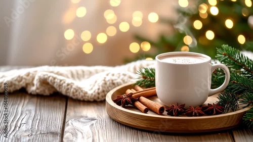 Wallpaper Mural Cozy Christmas Hot Drink Scene Torontodigital.ca