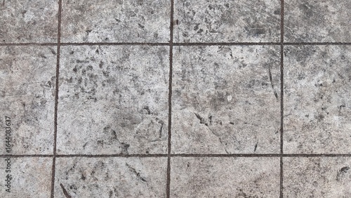 Wallpaper Mural Grungy Concrete Tiles Texture with Dark Grout Lines. Torontodigital.ca