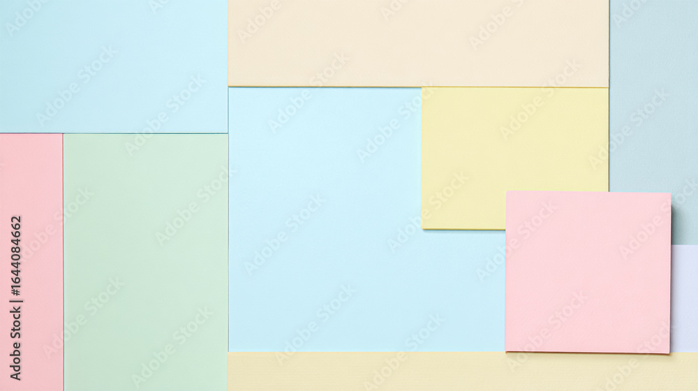 colorful pastel square background elements