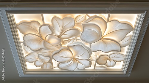 Flower Ceiling Art Decorative with illuminated.