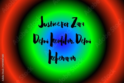 Justice for Zara – Power Aura Circle | Red Green Blue Gradient Force
