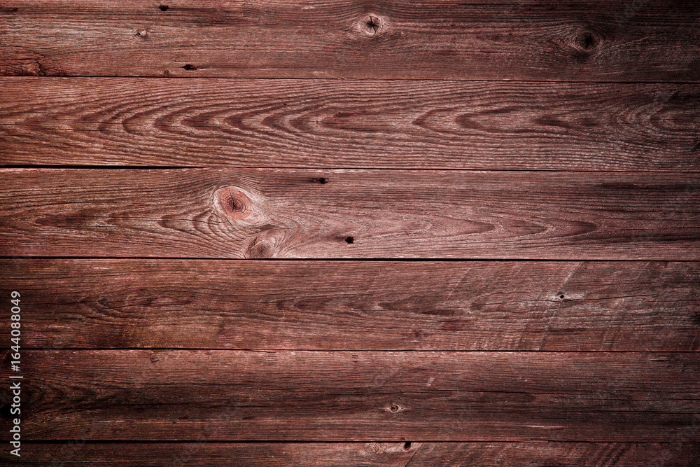 Naklejka premium Old vintage planked wood texture background. Old gray wood background made of dark natural wood in grunge style. Top view. Natural raw planed texture of coniferous pine. Copy space.