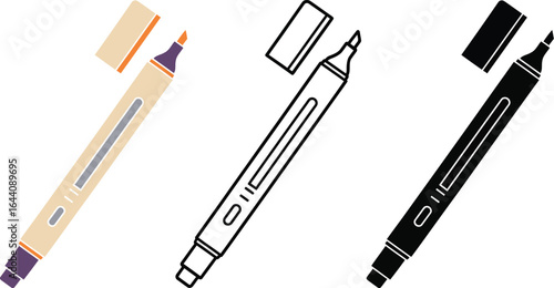 Find the best marker pen vector illustration and graphic design