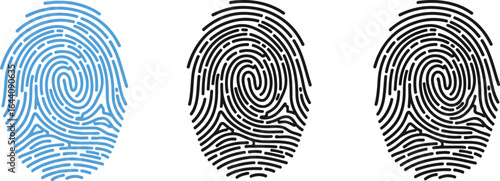 Fingerprint identification security biometric authentication scan