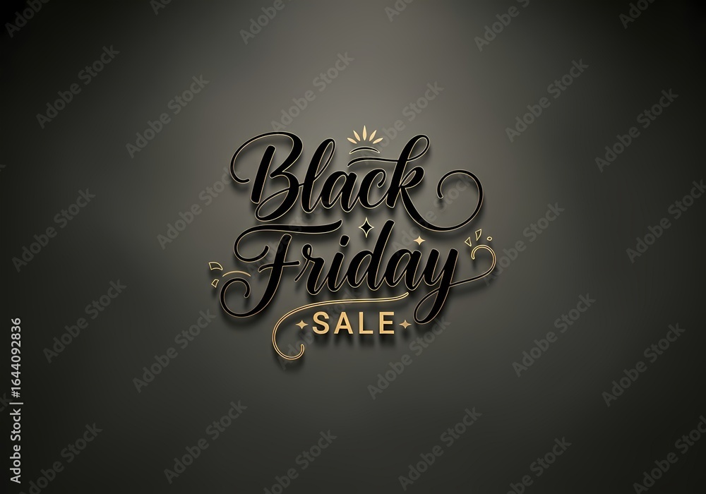 Obraz premium Elegant black friday sale design with stylish typography and decorative elements for promotional use