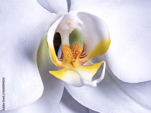 Fototapet Macro close up lily pistil and petals, nobody