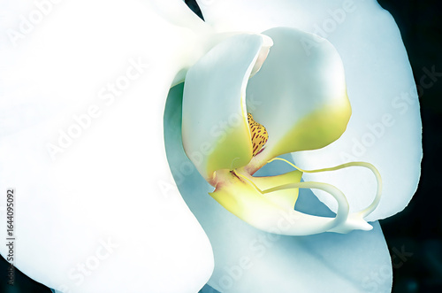 Billede på lærred Macro close up lily pistil and petals, nobody