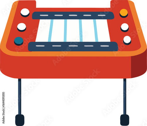 pedal steel guitar vector detailed strings