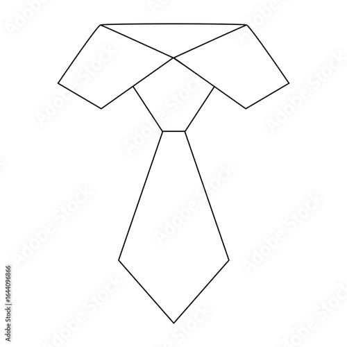 black tie outline icon. Linear vector from business concept. Thin line black tie icon isolated on white background