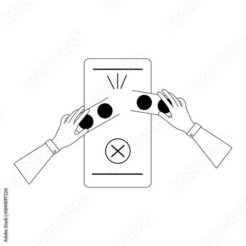 different phishing scenes and situations. Human hand with icon and image. Cyber crimes committed by hackers and hackers stealing personal data, banking credentials and information