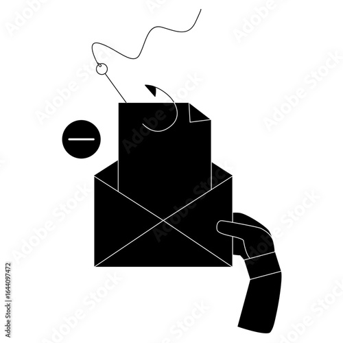 different phishing scenes and situations. Human hand with icon and image. Cyber crimes committed by hackers and hackers stealing personal data, banking credentials and information