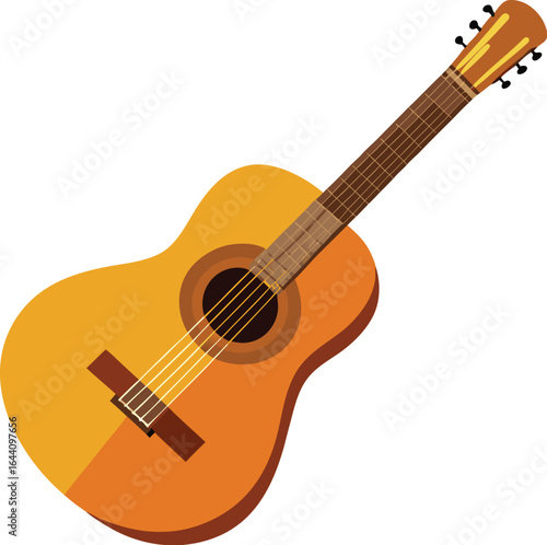 vector illustration of an acoustic guitar realis