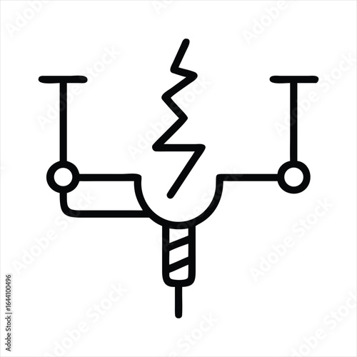 Electrical circuit vector silhouette icon symbol set illustration design
