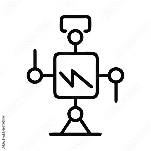Electrical circuit vector silhouette icon symbol set illustration design
