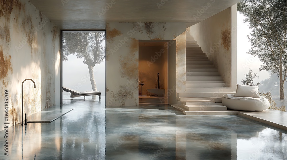 Obraz premium Minimalist Home Interior Modern architecture.