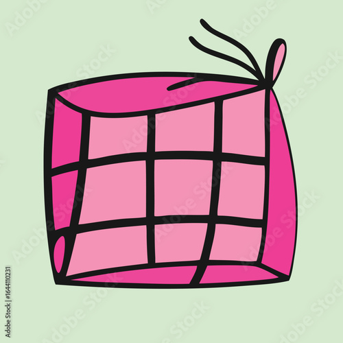 Pink Ketupat Food Parcel Illustration rice traditional