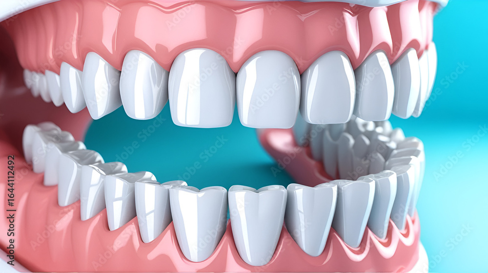 Obraz premium Fluoride Gel header on dental background