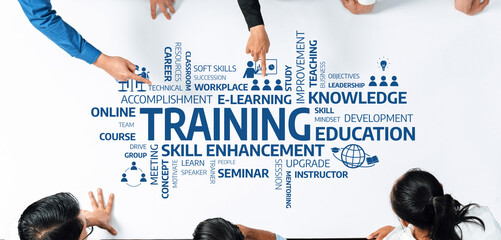 A dynamic group engaged in collaborative training focusing on skill enhancement and career development. Emphasizes the importance of teamwork and effective learning environments. Amity