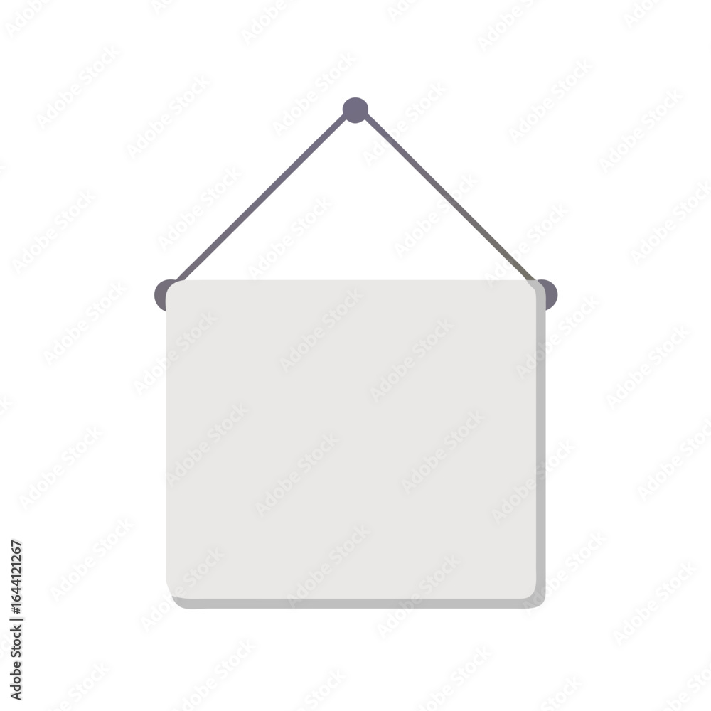 Blank sign hanging on a string Blank sign hanging on a string