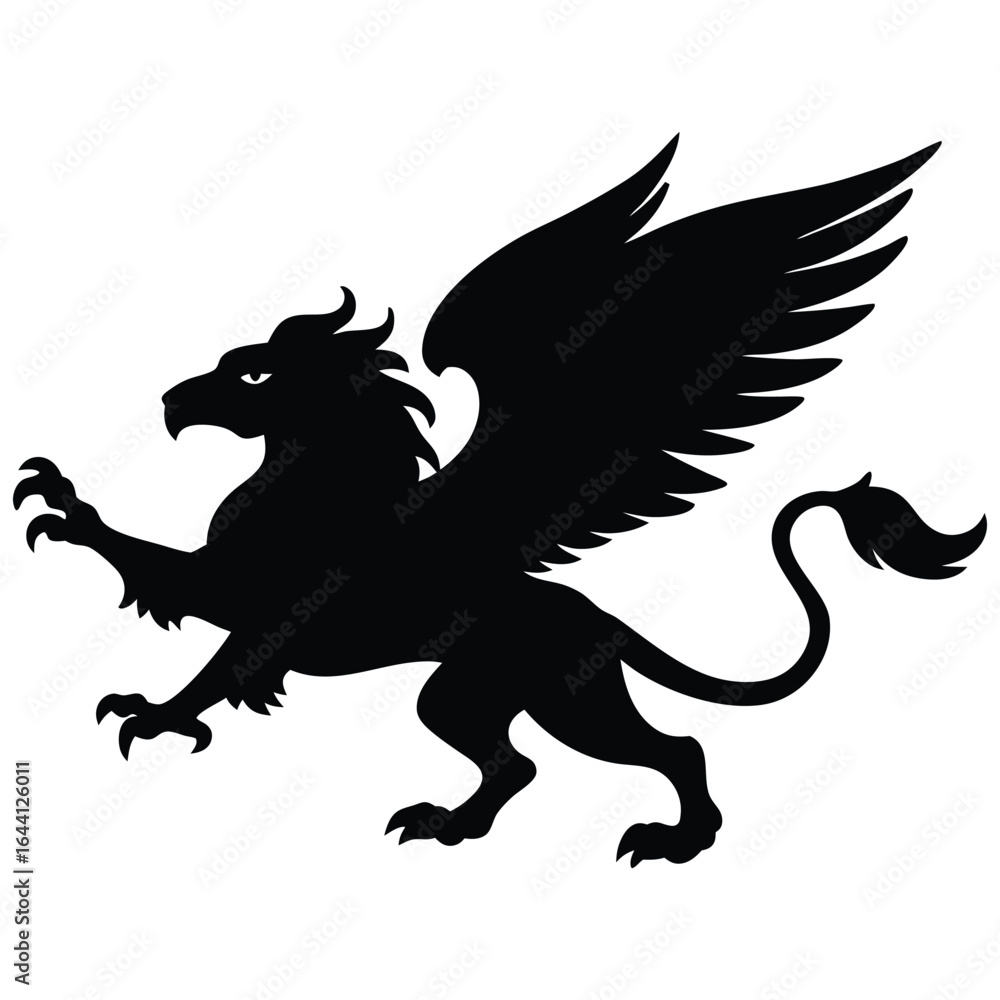 Obraz premium Majestic Gryphon Silhouette