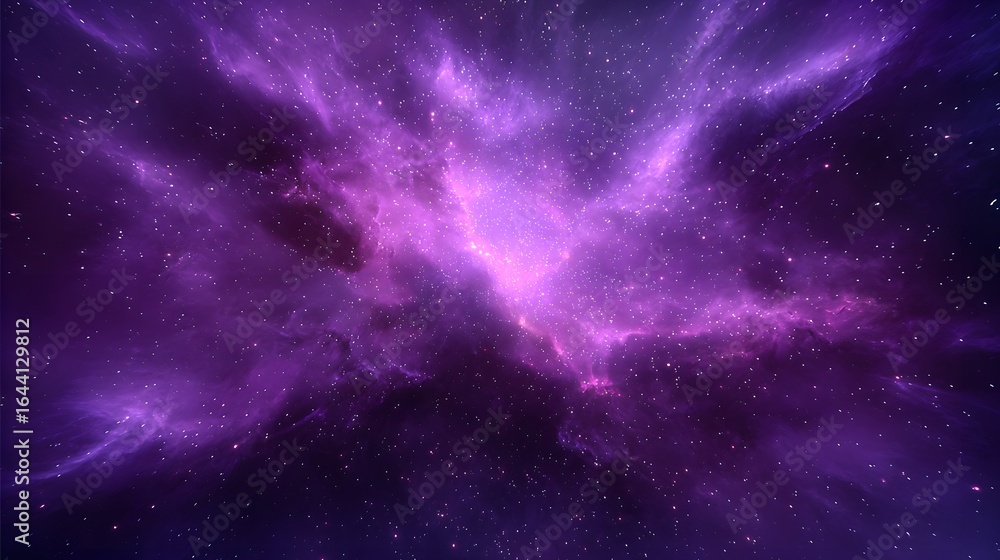 Naklejka premium Purple nebulae in deep space.