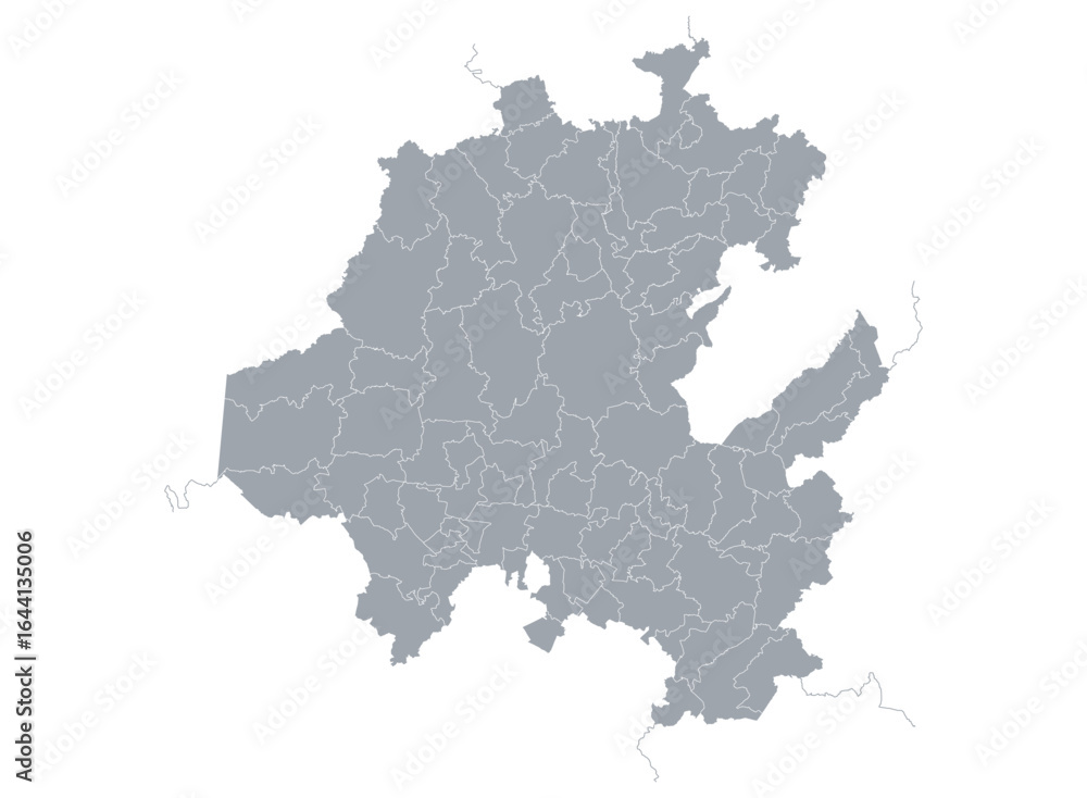 Fototapeta premium Infographic Map of Hidalgo State, Mexico