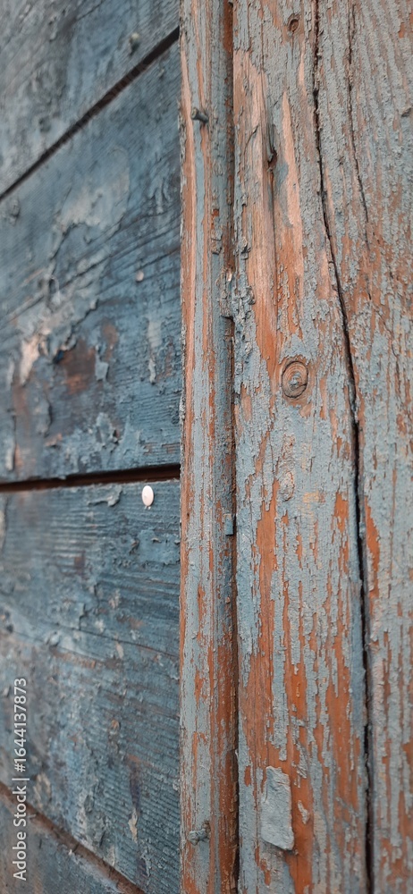 Naklejka premium The texture of an old painted wooden wall