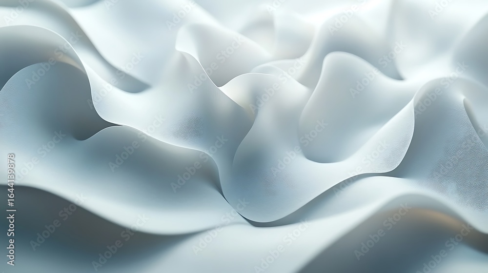 Obraz premium White Fabric Waves Abstract Texture Background.