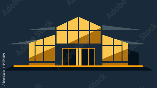 luxury headquarters with golden glass facade catching sunlight