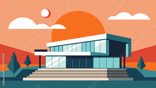 Modern Headquarters with Open Air Terraces Facing